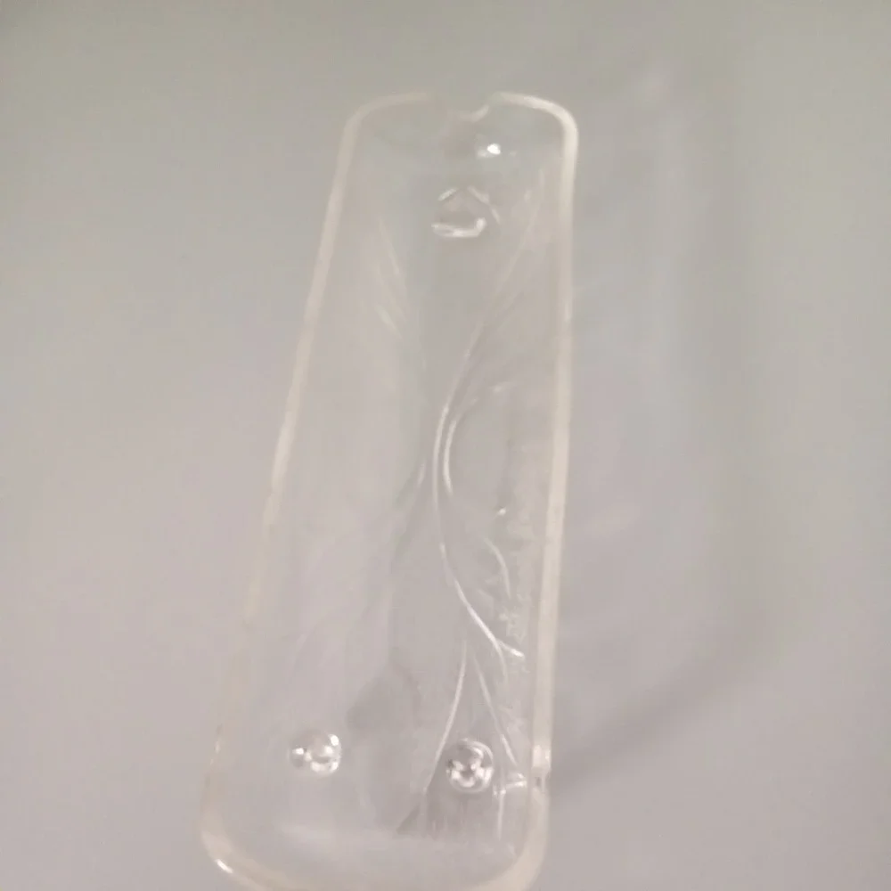Vintage Clear Pressed Glass Footed Corn On Cob Dish Rectangular 9.75in